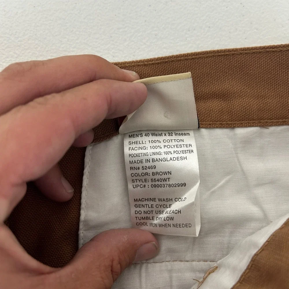 Woolrich Upland Hunting Pants Mens 40x32‎ Brown Reinforced Canvas Field Trousers